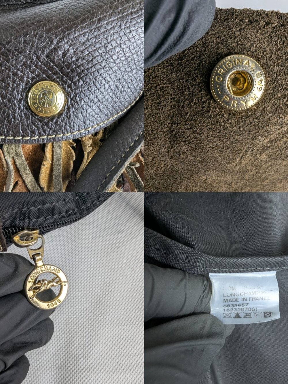 Longchamp "Apache" Bag Model Depose Limited Edition Black Nylon Made in France. - Picture 5 of 15